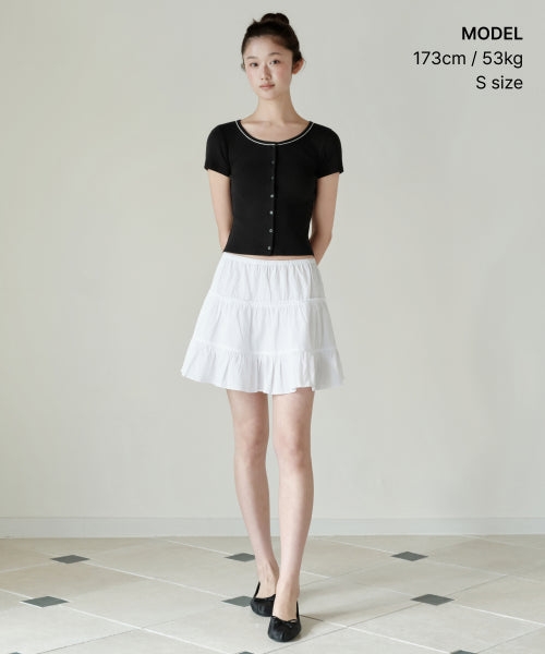MUSINSA STANDARD WOMAN MUSINSA STANDARD WOMAN Cardigan Short Sleeve Black