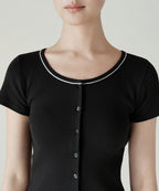 MUSINSA STANDARD WOMAN MUSINSA STANDARD WOMAN Cardigan Short Sleeve Black