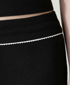 MUSINSA STANDARD WOMAN MUSINSA STANDARD WOMAN Women's Lace Trim Jersey Mini Skirt [Black]