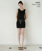 MUSINSA STANDARD WOMAN MUSINSA STANDARD WOMAN Women's Lace Trim Tank Top (Black)