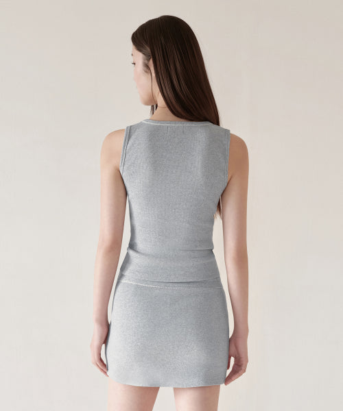 MUSINSA STANDARD WOMAN MUSINSA STANDARD WOMAN Women's Lace Trim Tank Top Medium Gray