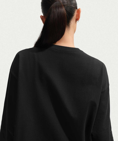 NIKE NIKE T-Shirt Oversized Long Sleeve - Black:White