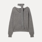 MIXXO MIXXO Loose Fit V-neck Ribbed Pullover S