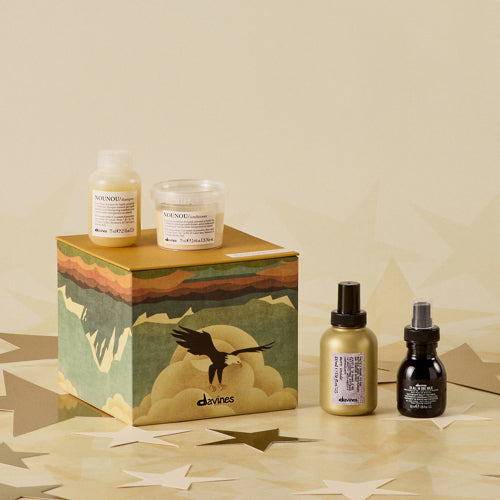 DAVINES Discovery Kit (Nunu Shampoo, Conditioner, Oi Milk, Primer)