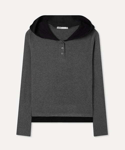 MIXXO MIXXO Hoodie Color Combination Button-Up
