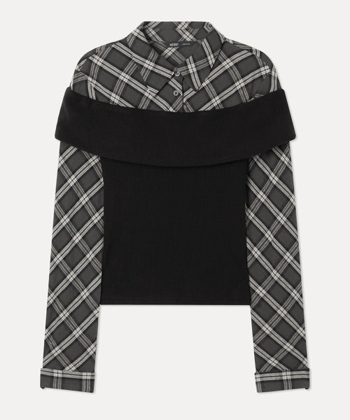 MIXXO MIXXO Off-shoulder layered shirt size C