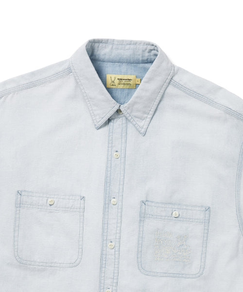 THISISNEVERTHAT THISISNEVERTHAT Shirt Faded Chambray Light Blue
