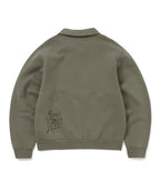 THISISNEVERTHAT THISISNEVERTHAT TNT Daniel Johnston Half Zip Sweatshirt Mud