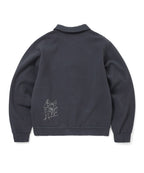 THISISNEVERTHAT THISISNEVERTHAT TNT Daniel Johnston H.Y.L.A. Half Zip Sweatshirt Faded Navy