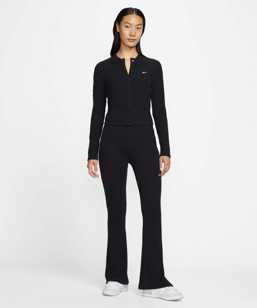 NIKE NIKE Knitwear Slim Wide Ribbed Cardigan W - Black