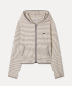 MIXXO MIXXO Hoodie Striped Fleece Zip-Up
