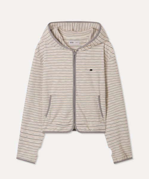 MIXXO MIXXO Hoodie Striped Fleece Zip-Up