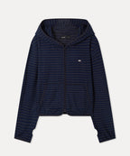 MIXXO MIXXO Hoodie Striped Fleece Zip-Up