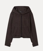MIXXO MIXXO Hoodie Striped Fleece Zip-Up