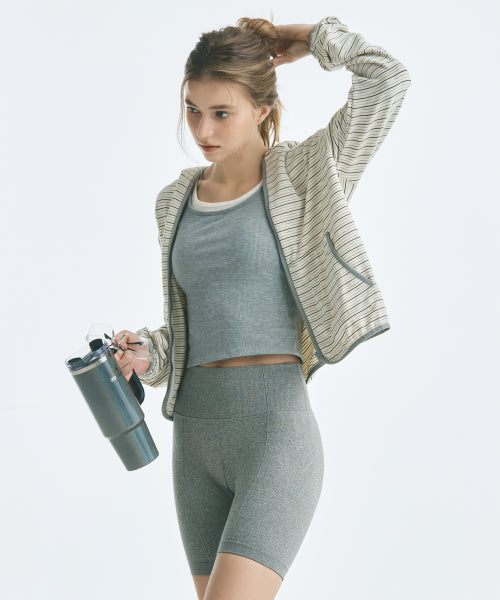MIXXO MIXXO Hoodie Striped Fleece Zip-Up