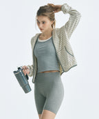 MIXXO MIXXO Hoodie Striped Fleece Zip-Up