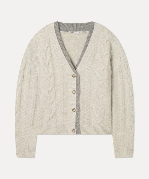 MIXXO MIXXO V-neck Loose Fit Cable Cardigan
