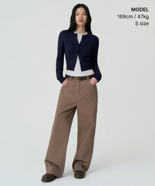 MUSINSA STANDARD WOMAN MUSINSA STANDARD WOMAN Cardigan Slim Fit [Dark Navy]