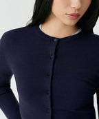 MUSINSA STANDARD WOMAN MUSINSA STANDARD WOMAN Cardigan Slim Fit [Dark Navy]