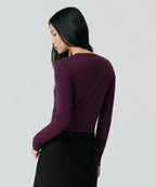 MUSINSA STANDARD WOMAN MUSINSA STANDARD WOMAN Cardigan Slim Fit [Plum]