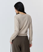 MUSINSA STANDARD WOMAN MUSINSA STANDARD WOMAN Women's Essential V-neck Knit Greyish Beige