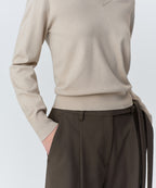 MUSINSA STANDARD WOMAN MUSINSA STANDARD WOMAN Women's Essential V-neck Knit Greyish Beige
