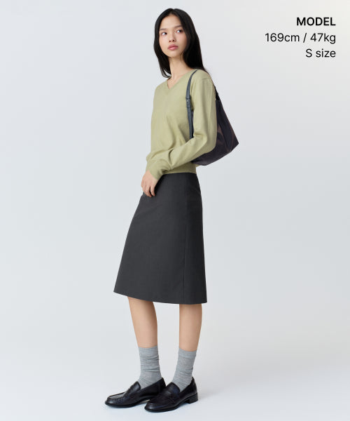 MUSINSA STANDARD WOMAN MUSINSA STANDARD WOMAN Women's Essential V-neck Knit [Pale Green]