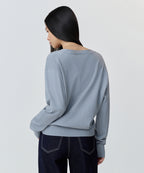 MUSINSA STANDARD WOMAN MUSINSA STANDARD WOMAN Cardigan Relaxed Fit [Greyish Blue]