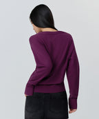 MUSINSA STANDARD WOMAN MUSINSA STANDARD WOMAN Cardigan Relaxed [Plum]