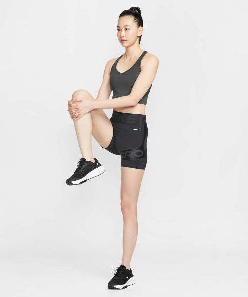 NIKE NIKE Pro Seamless Dry Fit Cropped Tank Top - Dark Smoke Gray