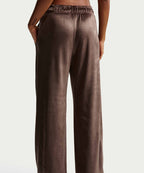 NIKE NIKE Sportswear High Waist Wide Leg Velor Pants - Baroque Brown