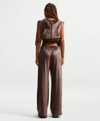 NIKE NIKE Sportswear High Waist Wide Leg Velor Pants - Baroque Brown