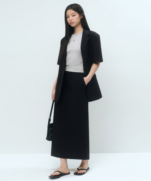 MUSINSA STANDARD WOMAN MUSINSA STANDARD WOMAN Women’s Straight Maxi Skirt Black