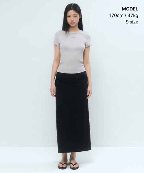 MUSINSA STANDARD WOMAN MUSINSA STANDARD WOMAN Women’s Straight Maxi Skirt Black