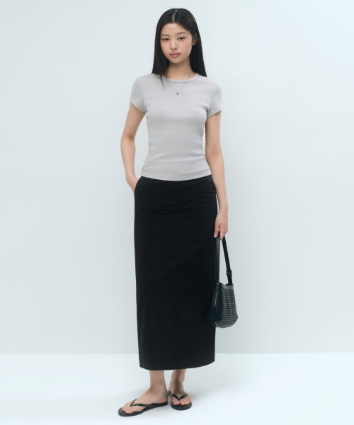 MUSINSA STANDARD WOMAN MUSINSA STANDARD WOMAN Women’s Straight Maxi Skirt Black