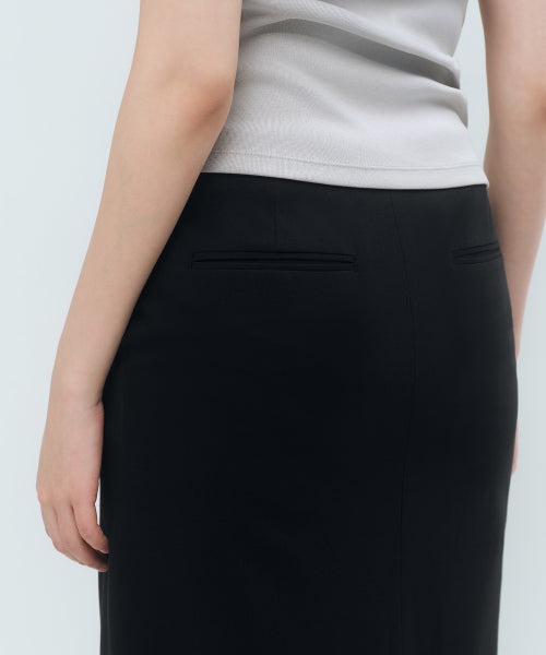 MUSINSA STANDARD WOMAN MUSINSA STANDARD WOMAN Women’s Straight Maxi Skirt Black