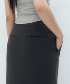MUSINSA STANDARD WOMAN MUSINSA STANDARD WOMAN Straight Maxi Skirt Gray