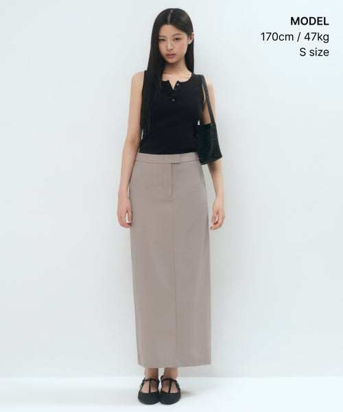 MUSINSA STANDARD WOMAN MUSINSA STANDARD WOMAN Women’s Straight Maxi Skirt Light Beige