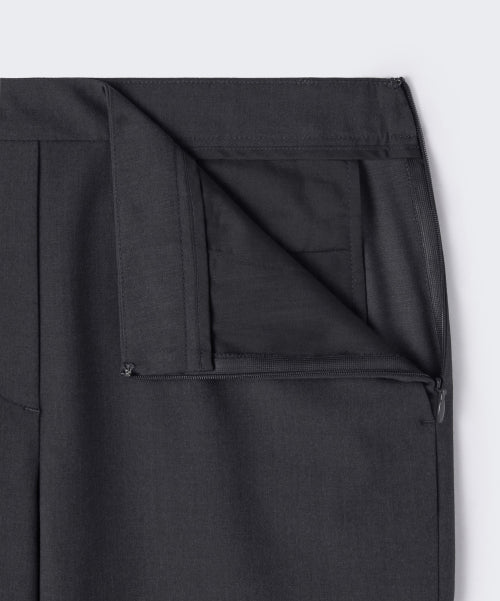 MUSINSA STANDARD WOMAN MUSINSA STANDARD WOMAN Slacks Low Rise Capri Pants (Gray)