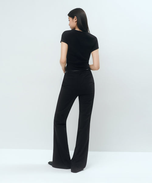 MUSINSA STANDARD WOMAN MUSINSA STANDARD WOMAN Slacks Low Rise Flare [Black] (Size 26)