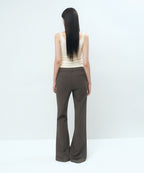 MUSINSA STANDARD WOMAN MUSINSA STANDARD WOMAN Slacks Low Rise Flare [Khaki Brown]