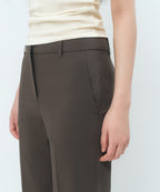 MUSINSA STANDARD WOMAN MUSINSA STANDARD WOMAN Slacks Low Rise Flare [Khaki Brown]