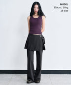 MUSINSA STANDARD WOMAN MUSINSA STANDARD WOMAN Women's Slacks Mini Skirt [Gray]