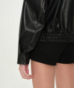 MUSINSA STANDARD WOMAN MUSINSA STANDARD WOMAN Women's Faded Synthetic Leather Aviator Jacket