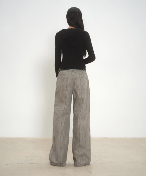 MUSINSA STANDARD WOMAN MUSINSA STANDARD WOMAN Women's Vertical Stripe Wide Pants (Size)