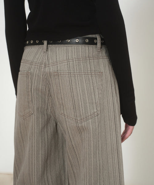 MUSINSA STANDARD WOMAN MUSINSA STANDARD WOMAN Women's Vertical Stripe Wide Pants (Size)