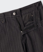 MUSINSA STANDARD WOMAN MUSINSA STANDARD WOMAN Women's Vertical Stripe Wide Pants (Dark Gray)