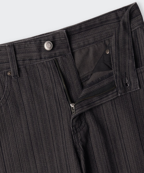MUSINSA STANDARD WOMAN MUSINSA STANDARD WOMAN Women's Vertical Stripe Wide Pants (Dark Gray)