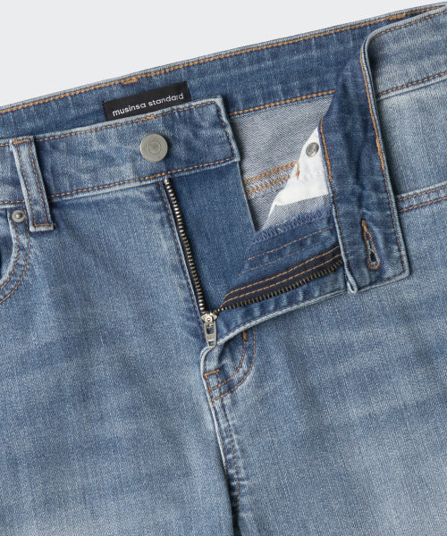 MUSINSA STANDARD WOMAN MUSINSA STANDARD WOMAN Denim Pants Slim Flare (Light Indigo)