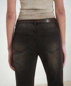 MUSINSA STANDARD WOMAN MUSINSA STANDARD WOMAN Women's Denim Pants Slim Flare [Rusty Black]